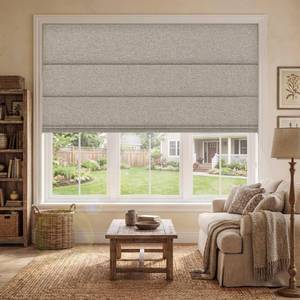 lot 665 image: BERISSA Blackout Roman Shades for Indoor Windows Cordless,Pull Down Linen Fabric Roman Blinds,Privacy Window Shades for Door Windows,Bedroom,Office,Easy to Install,Light Brown,46 W x 48 H - Retail $70