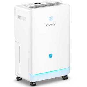 lot 705 image: 4500 Sq. Ft Dehumidifier for Basement Quilt Compressor Dehumidifiers for Home with Drain Hose, Energy Efficient, Intelligent Humidity Control, Dehumidifier for Bathroom, Bedroom, Office - Retail $190