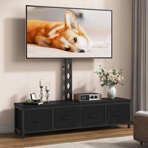 lot 706 image: DrawXynth TV Stand with Mount & 4 Drawers, Entertainment Center - Retail $90