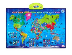 lot 707 image: BEST LEARNING i-Poster My WORLD Interactive Map - Retail $60