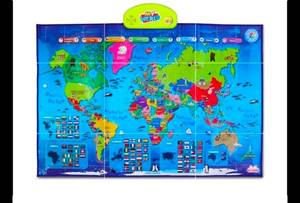 lot 716 image: BEST LEARNING i-Poster My WORLD Interactive Map - Retail $60