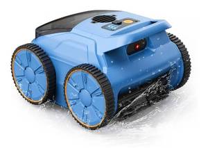 lot 724 image: Cordless Robotic Pool Cleaner, 180 Mins Runtime Self-Parking Pool Vacuum for Above Ground Pools, Wall Climbing Automatic Pool Robot - NOT Suitable for Pools with Sharp StepsRaised Drains - Retail $160