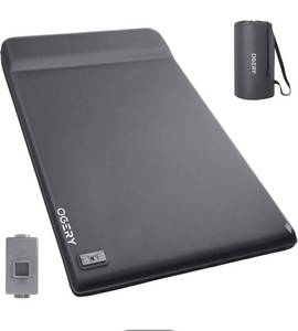 lot 727 image: OGERY Self Inflating Sleeping Pad with Electric Pump, Memory Foam3.15 in Thick, Built-in Pillow, 4 Season, Tent Camping, Car Camping, RV, Quiet Sleep - Retail $120