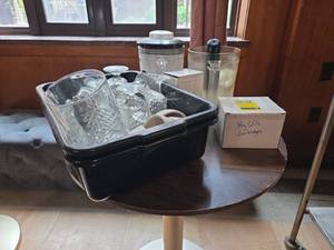 lot 8737 image: Lot of Glassware, Drinkware, Baking Pots & CO2 Cartridges