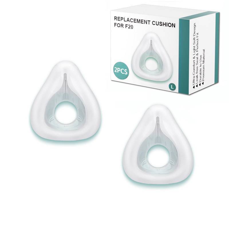 lot 72597 image: 2 Packs Replacement Cushion for AirFit F20 Large, Full Face CPAP Mask Cushion for ResMed AirFit F20 (Large) - Retail $32