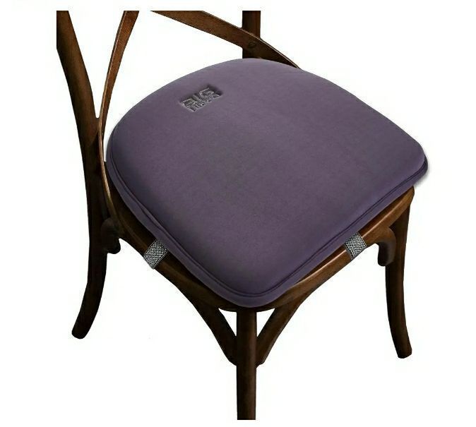 lot 58523 image: Big Hippo Memory Foam Chair Cushion for Dining & Office Chairs �� Extra Thick Non-Slip Seat Pad with Secure Straps, Removable Washable Cover �� Ergonomic Pressure Relief Chair Pad for Home & Kitchen BROKEN STRAP - Retail $20