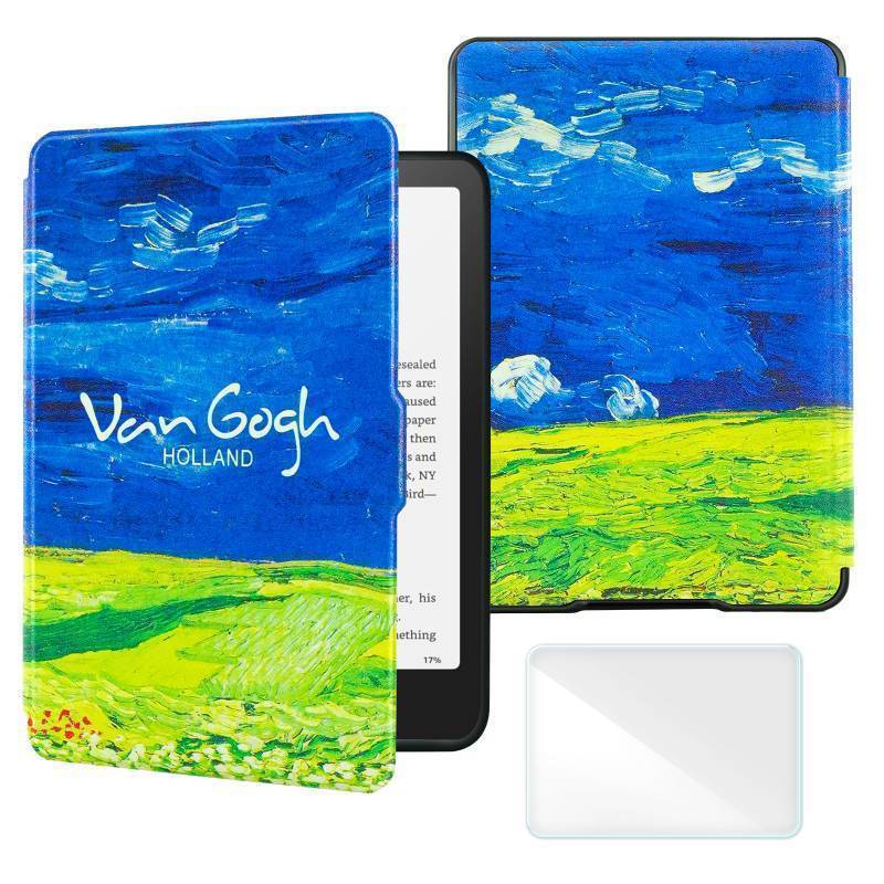 lot 15622 image: Smart Case Compatible with Kindle Paperwhite 5th6th7th Generation e-Reader (2012-2018 Released - Model NoEY21 & DP75SDI), Includes a Screen Protector - Premium PU Leather Cover with Auto SleepWake - Retail $17
