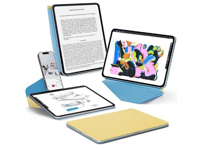 lot 27308 image: Dynamic Folio Case for iPad Air 13-inch (M4 2026  M3 2025  M2 2024),Slim Magnetic Stand Case with 20 Viewing Angles, Auto WakeSleep, Ultra Thin - Retail $70