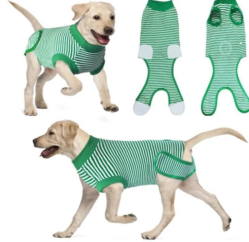 lot 63633 image: Dog Recovery Suit, After Surgery Wear for Pets Male Female, Professional Dog Onesie for Surgery for Abdominal Wounds Recovery Shirt, Substitute E-Collar & Cone medium - Retail $14