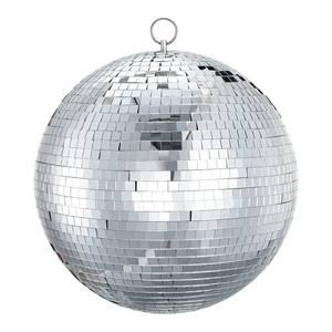 lot 38761 image: 16 Inch Disco Ball Mirror Ball Hanging Ornament for Party Decoration DJ Club Stage Bar Wedding, Silver - Retail $79