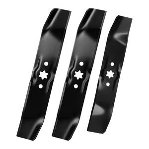 lot 38766 image: 942-0611A 942-0612A Mulching Mower Blades for Cub Cadet 46 Deck LT1045 LT1046 for Troy Bilt GTX2446 LTX2146 46 Inch Deck Riding Mower Lawn Tractor Replace 742-0611A 742-0612A 3-IN-1 Blades 3 Pack - Retail $25