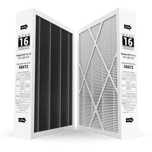 lot 38772 image: 2-Pack 6672 16X25X5 MERV 16 Filter Compatible with Lennox 16X25X5 and Lennox HCC16-28 Healthy Climate Carbon Clean MERV 16 Home Furnace Filter for HVAC System, Part # HCF16-16, HCF16-10 - Retail $80