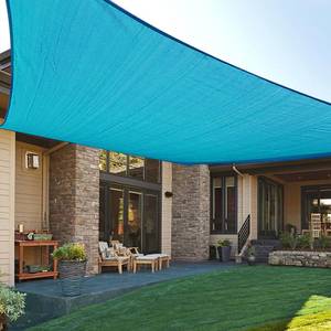 lot 38774 image: LOVE STORY 12 x 12 Rectangle Sun Shade Sail for Outdoor Patio Lemon Green - Retail $49