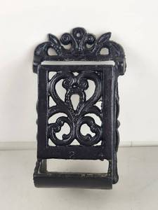 lot 53 image: Antique Cast Iron Wall Mount Match Holder