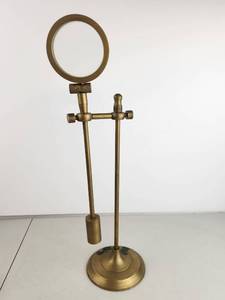 lot 73 image: Brass Stand Magnifier with Adjustable Lens and Knurled Hardware
