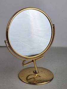 lot 75 image: Vintage Metal Vanity Mirror on Stand
