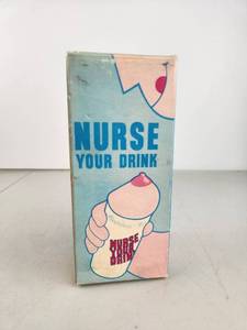lot 88 image: Nurse Your Drink Glass with Box Vintage Gag Gift