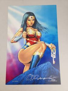 lot 92 image: Shelby Robertson Wonder Woman Art Print Signed