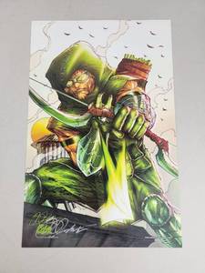 lot 95 image: Shelby W. Robertson Signed Art Print Green Arrow