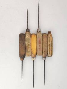 lot 126 image: Ice Company Wooden Handle Ice Picks Lot Vintage Advertising