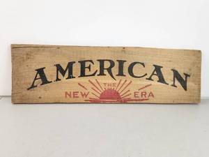 lot 140 image: American The New Era Wood Sign