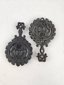 lot 159 image: Pair of Cast Iron Trivets