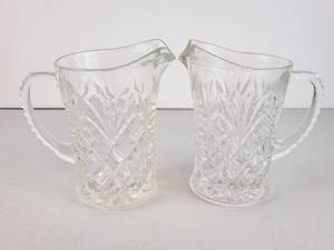 lot 176 image: Cut Glass Pitchers with Handles Lot of 2