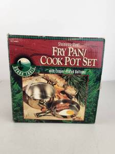 lot 185 image: Dark Trail Stainless-Steel Fry Pan Cook Pot Set 3-Piece 913440