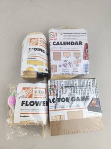 lot 230 image: Home Depot Kids Workshops Building Kits Lot Calendar Flower Game New