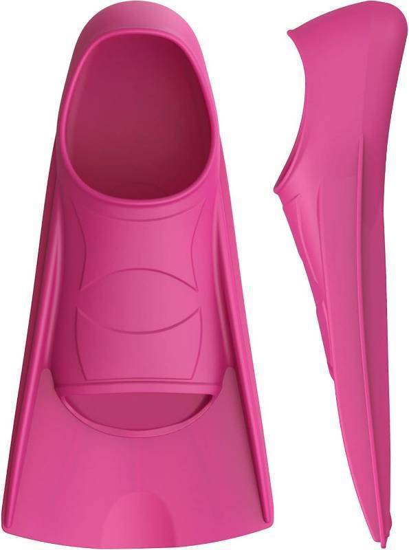 lot 28182 image: Swim Fins, Kids Swim Training Fins for Lap Swimming, Travel Size Flippers with Mesh Bag, Silicone Swimming Fins for Kids Teens Adults Women Men - Retail $23