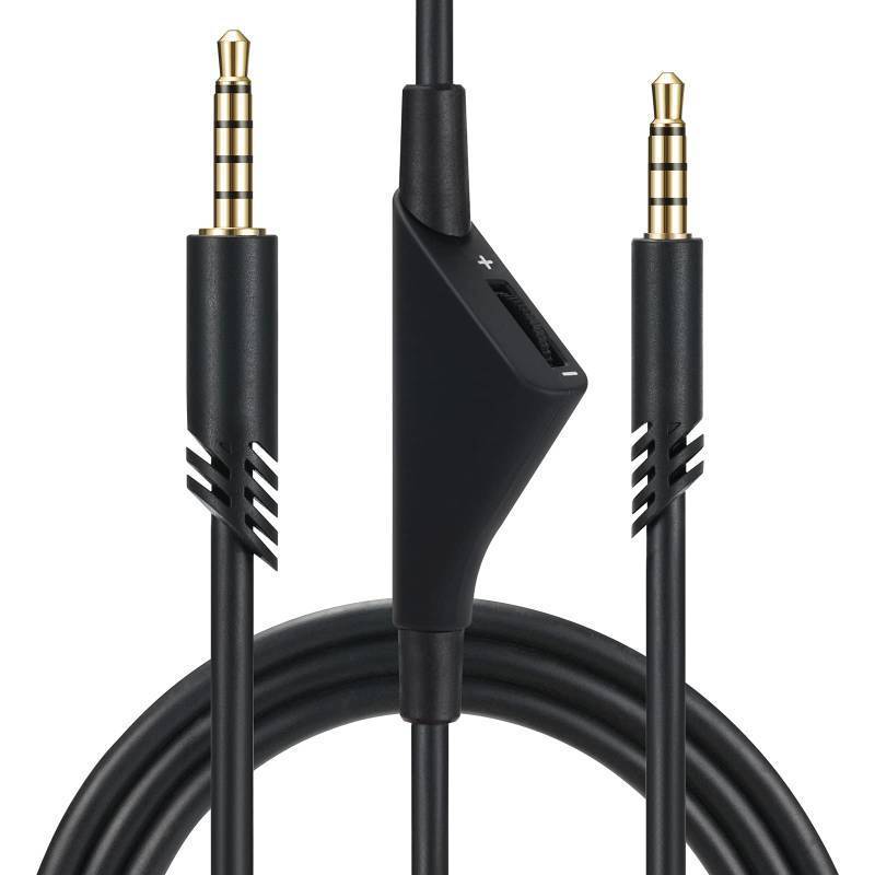 lot 58916 image: Replacement Cable Cord for Astro A40A40TRA10 Gaming Headsets, Aux Wire with Volume Control 2.0 M 6.5 Feet Compatible with Xbox-One PC Ps4 etc (Black) - Retail $12