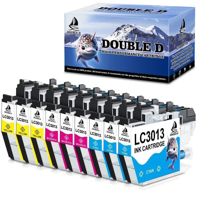 lot 17810 image: LC3013 Color Ink Cartridges Compatible Replacement for Brother LC3013 LC3011 High Yield for Brother MFC-J491DW MFC-J497DW MFC-J895DW MFC-J690DW Printer (3 Cyan, 3 Magenta, 3 Yellow, 9 Pack) - Retail $21