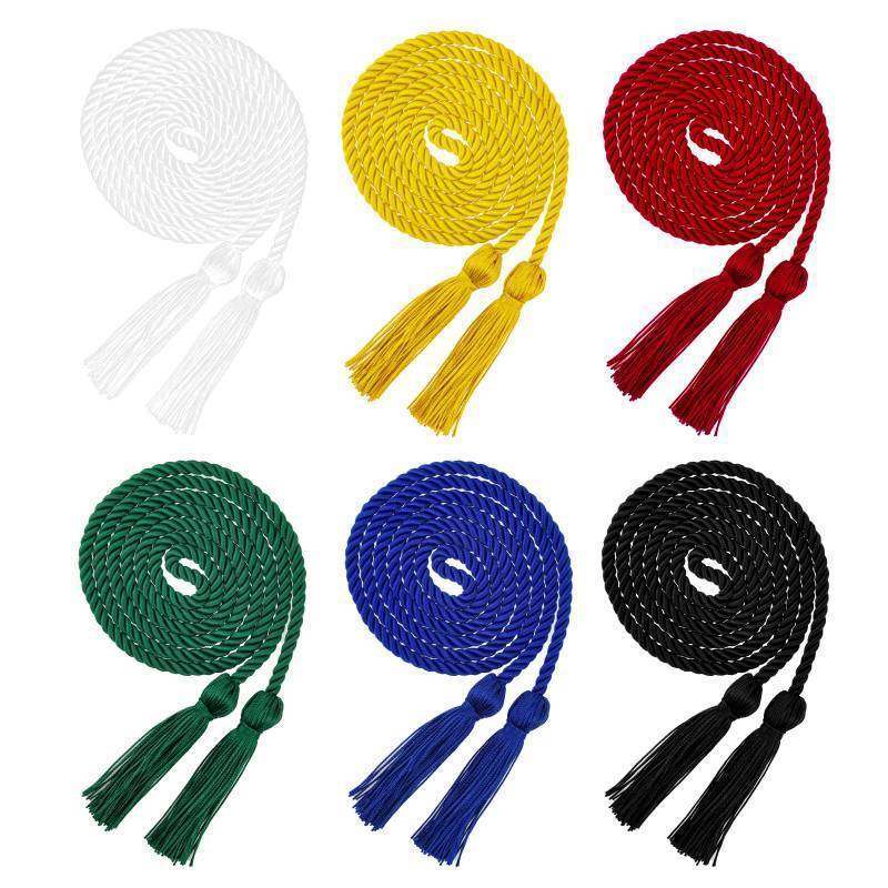 lot 17872 image: 6 Pieces Graduation Honor Cords Graduation Cords Honor Cords Graduation Honor Cords Tassel for Graduation Students (Color 1, 6) - Retail $5