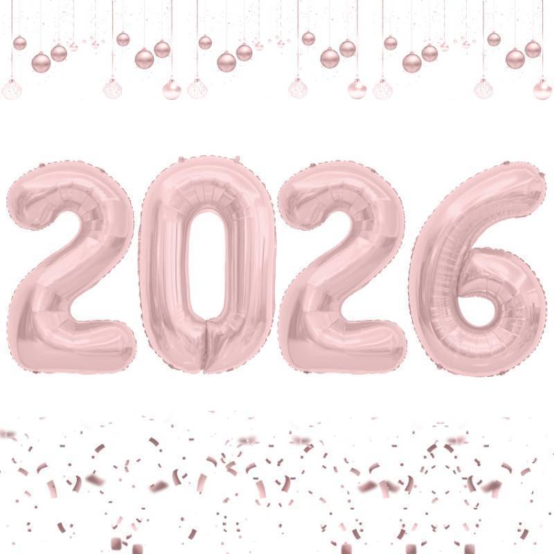 lot 17994 image: Rose Gold 2026 Balloons, 2026 Number Balloons, 40 Inch Large Foil Graduation Balloon 2026 Numbers for Graduation Decorations Class of 2026, Birthday, Anniversary, New Year Eve Party Decorations - Retail $5