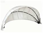 66''-75 ''Outdoor Daybed Replacement Canopy, Outdoor Patio Wicker Daybed Canopy, Top Cover Compatible with Patio Round Daybed,Enhanced Polyester Fabric with Superior Color Fastness (Off-White) - Retail: $70
