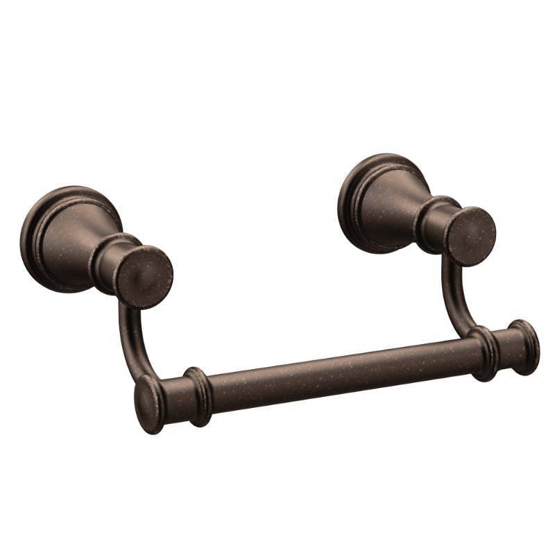 lot 73302 image: Moen Belfield Oil Rubbed Bronze Pivoting Toilet Paper Holder, YB6408ORB (broken piece) - Retail $49