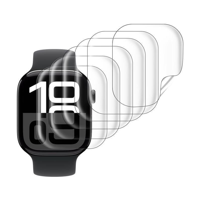 lot 73330 image: 4Pack Compatible for Apple Watch Series 10  Series 11 Screen Protector 46mm, Clear HD Soft TPU Protective Film with Self-healing for iWatch Series 10 46mm, Touch Sensitive & Anti-scratch - Retail $8