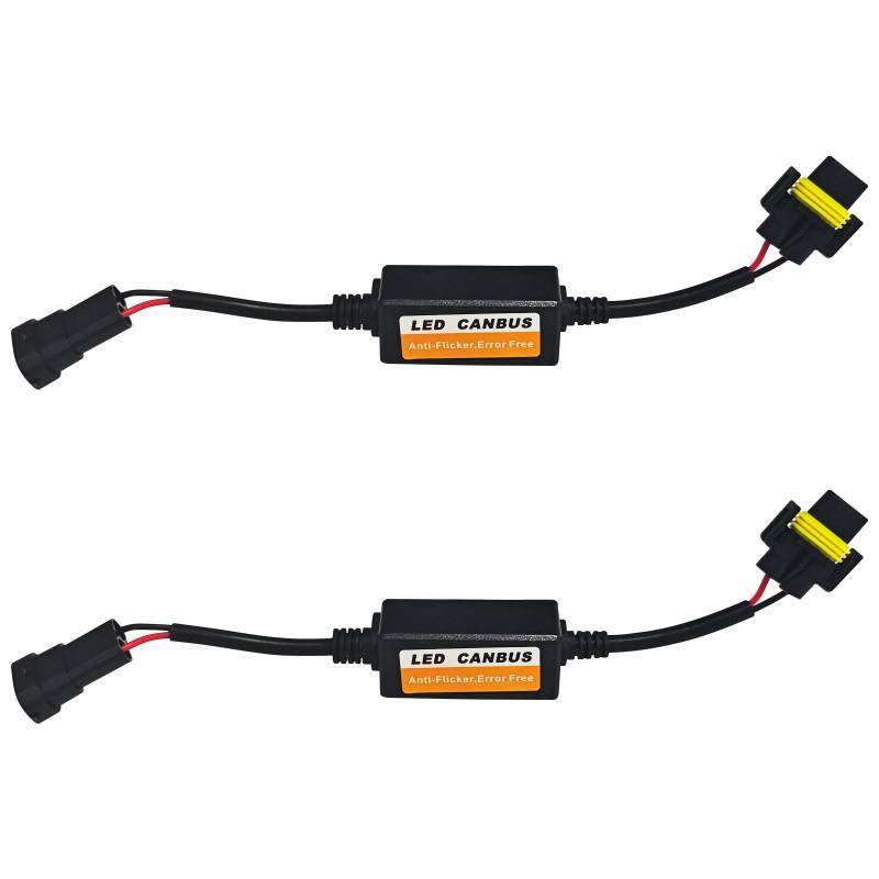 lot 73509 image: Car LED CAN Bus Decoder, H11 Load Resistor Turn Signal Harness Adapter, Anti-Flicker Error Decoder Resistor Universal for LED Headlight Tail Light Conversion Kit (H8H9H11, 2PCS) - Retail $9