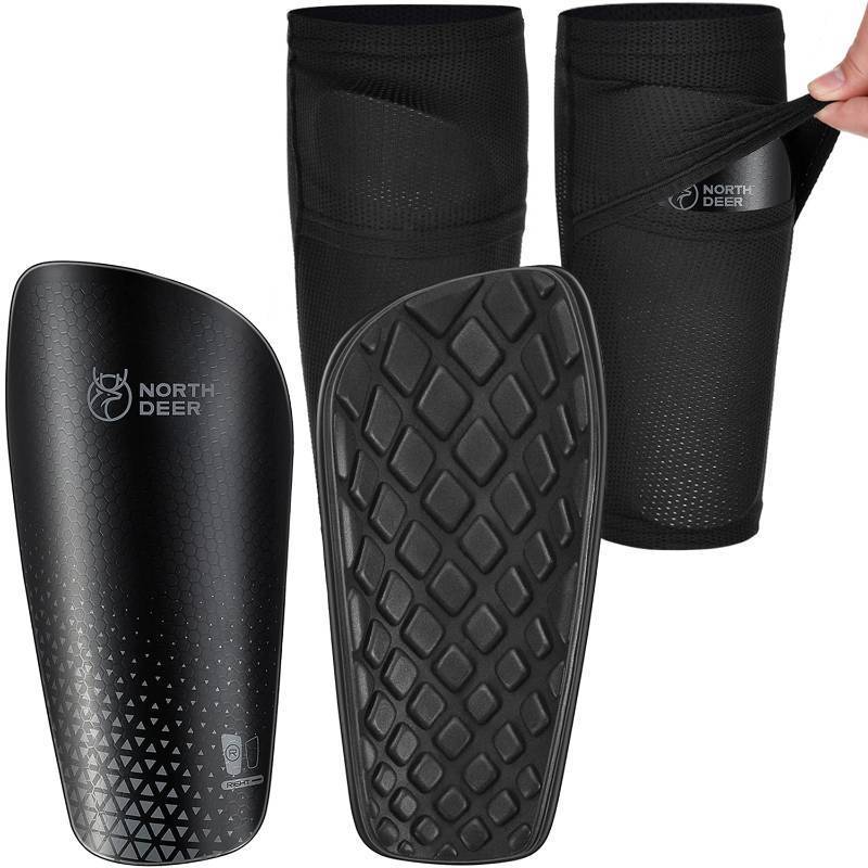 lot 73518 image: Soccer Shin Guards for Men incl. Sleeves with Optimized Insert Pocket - Retail $17
