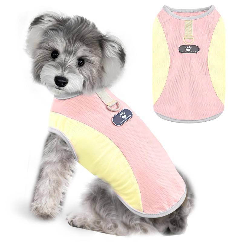 lot 73539 image: Dog Cooling Vest with D-Ring Dog Tshirt Sun Protection Small Puppy Clothes for Girls Boys Stretchy Shirts for Dogs Lightweight Breathable Shirt French Bulldog Frenchie Dachshund Clothes - Retail $7