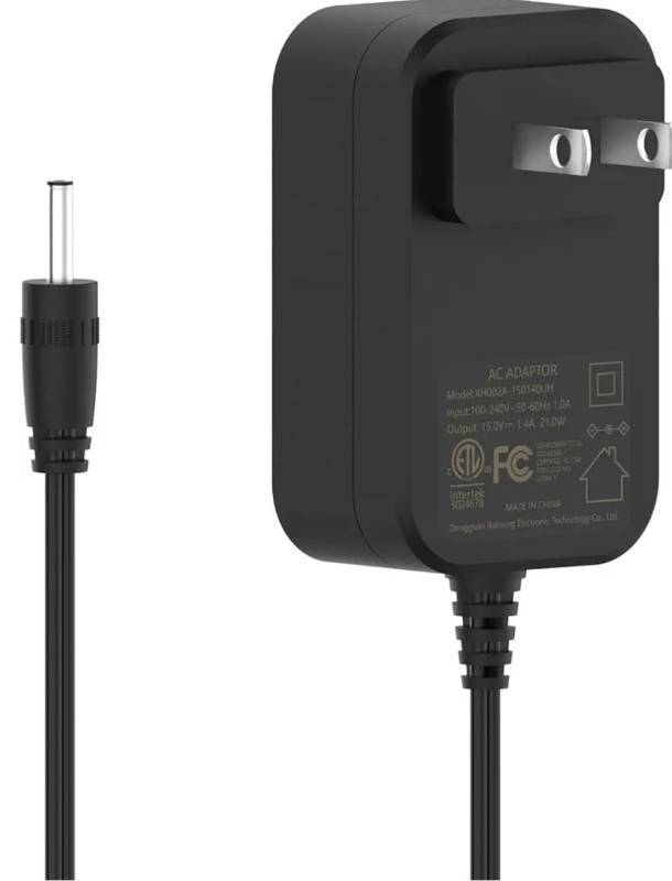 lot 57559 image: 21W Charger Power Cord Compatible with Echo Alexa 1st & 2nd Generation, Echo Show (1st Gen), Echo Plus (1st Gen), Fire TV (2nd Gen), Echo Look, Echo Link, ack 15V 6FT - Retail $10