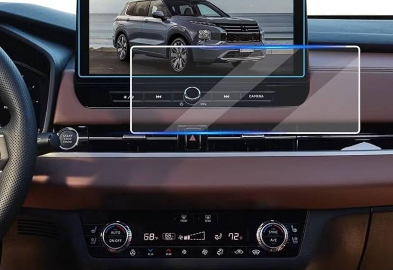 lot 57587 image: Tempered Glass Screen Protector for Mitsubishi Outlander 2025 2026,Infotainment Navigation Screen Film Compatible With Outlander ES SE SEL PLATINUM Accessories - 12.3 inch - Retail $17