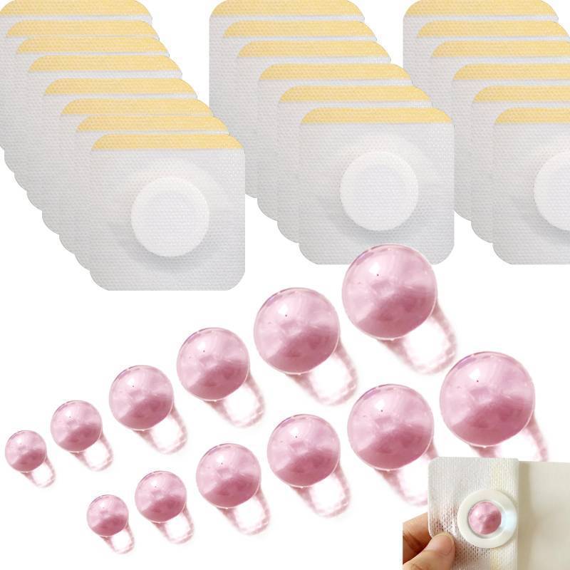 lot 56374 image: 12PCS Ball-Shape Belly Button Plug Post Tummy Tuck Belly Button Plug Tummy Tuck for Liposuction or Umbilical Hernia Repair 6 Different Sizes, 2 of Each  20pcs Medical Tape (Pink)  - Retail $10