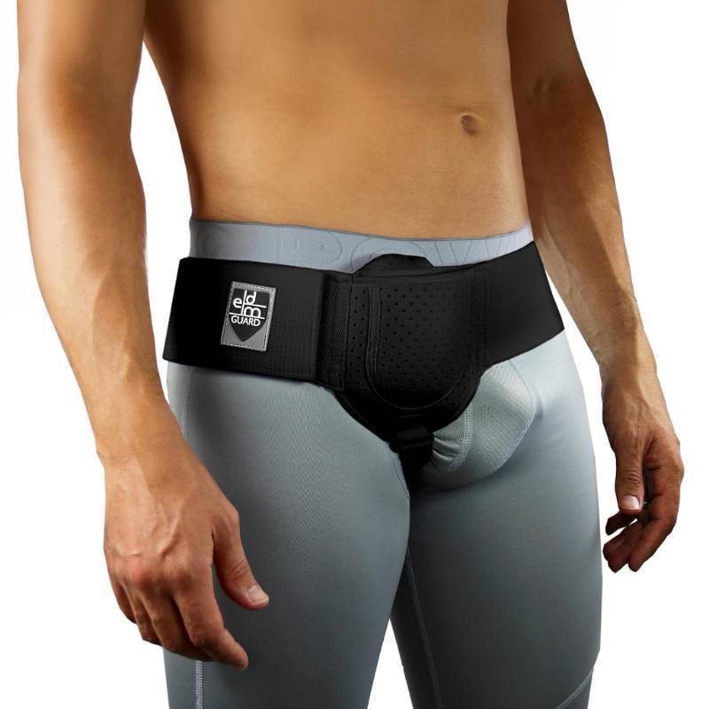 lot 58372 image: Everyday Medical Inguinal Hernia Belt for Men & Women - Post Surgery Groin Hernia Truss for LeftRight Side, Adjustable Inguinal Hernia Support Belt wCompression Pad - Black, SM - Retail $35
