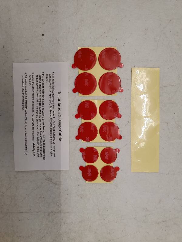 lot 58466 image: Adhesive Disks for Car Phone Mount - Retail $5
