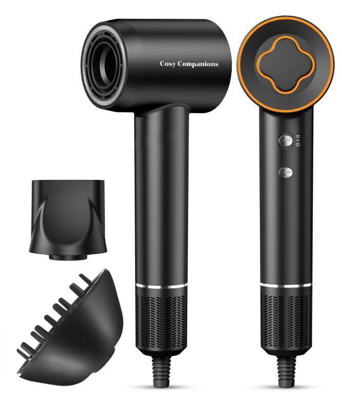 lot 38541 image: Companions High-Speed Ionic Hair Dryer, 150000 RPM Brushless Motor for 2-5 Min Fast Drying, Low Noise Blow Dryer Reduces Frizz & Heat Damage, Lightweight Hair Dryer with Diffuser & Nozzle - Retail $80