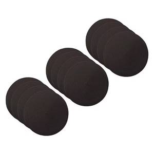 lot 540 image: Black Woven Round 15 in Polypropylene Placemat (Set of 12)