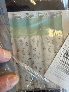 lot 559 image: Hookless Floral Shower Curtain with Fabric Liner