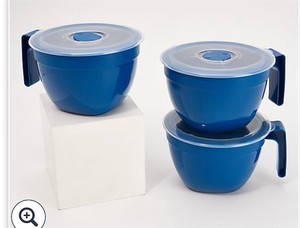 lot 561 image: Decor Set of (3) 34-oz Leak-Proof Microwave Mugs