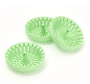lot 577 image: Dripsie Set of 3 Anti-Clog Sink Strainers, RED